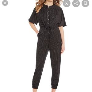 a loves a Pinstripe Jumpsuit